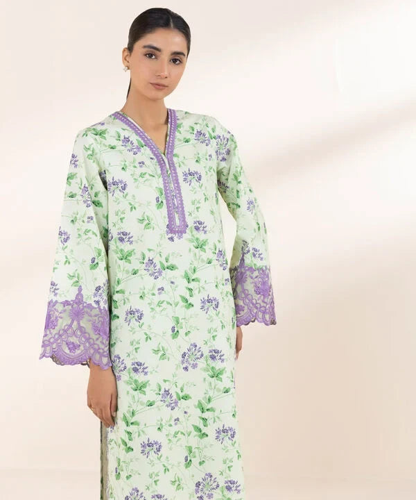 Sapphire- 2 Piece - Embroidered Lawn Suit