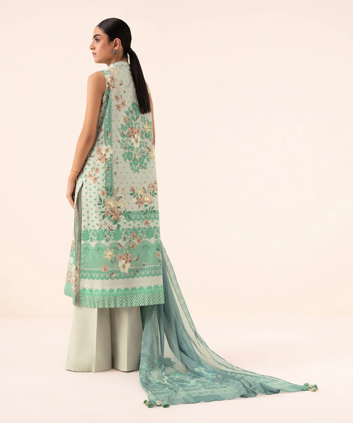 Sapphire- 3 Piece - Printed Viscose Linen Suit