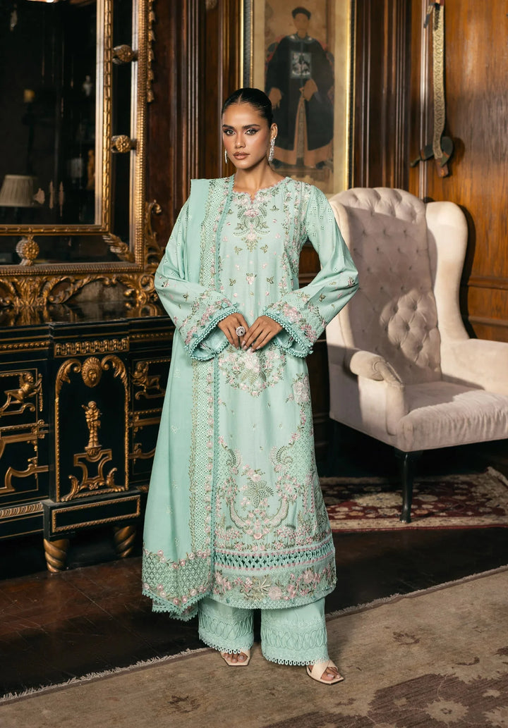 ELAF- Unstitched Luxury Karandi 3 Piece- EWK-5B FLORAZURE