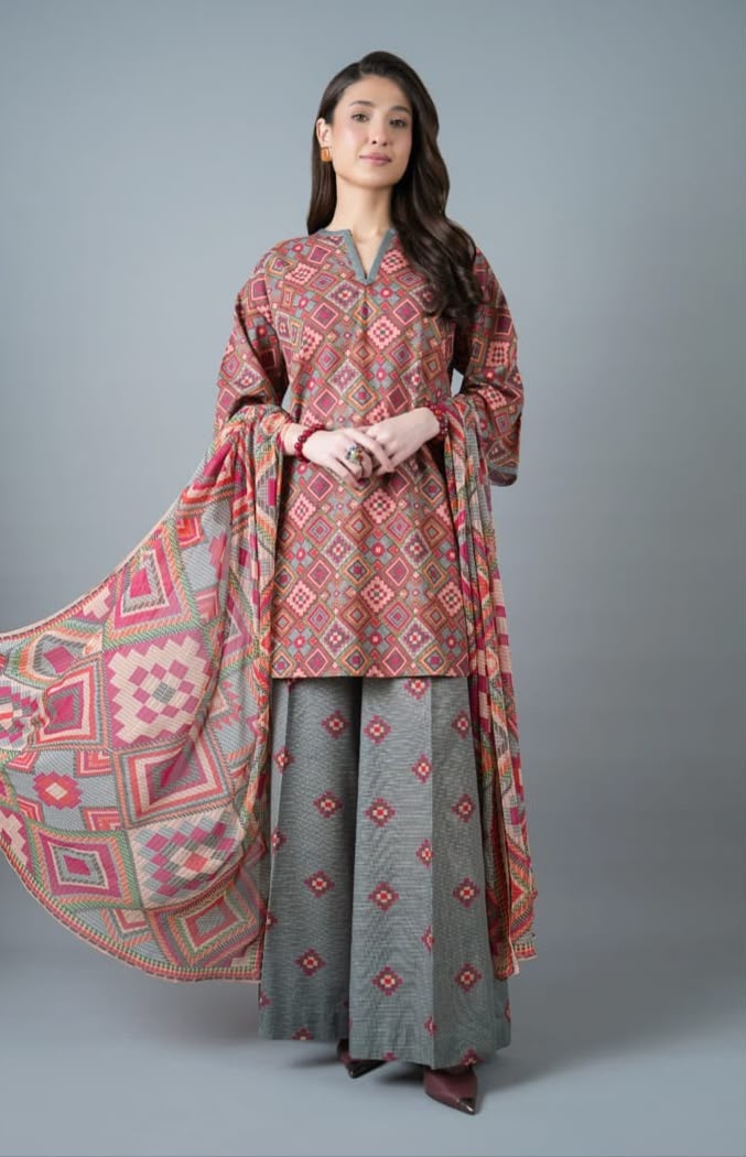 Bareeze- Khaddar Printed Embroidered- 3 Piece