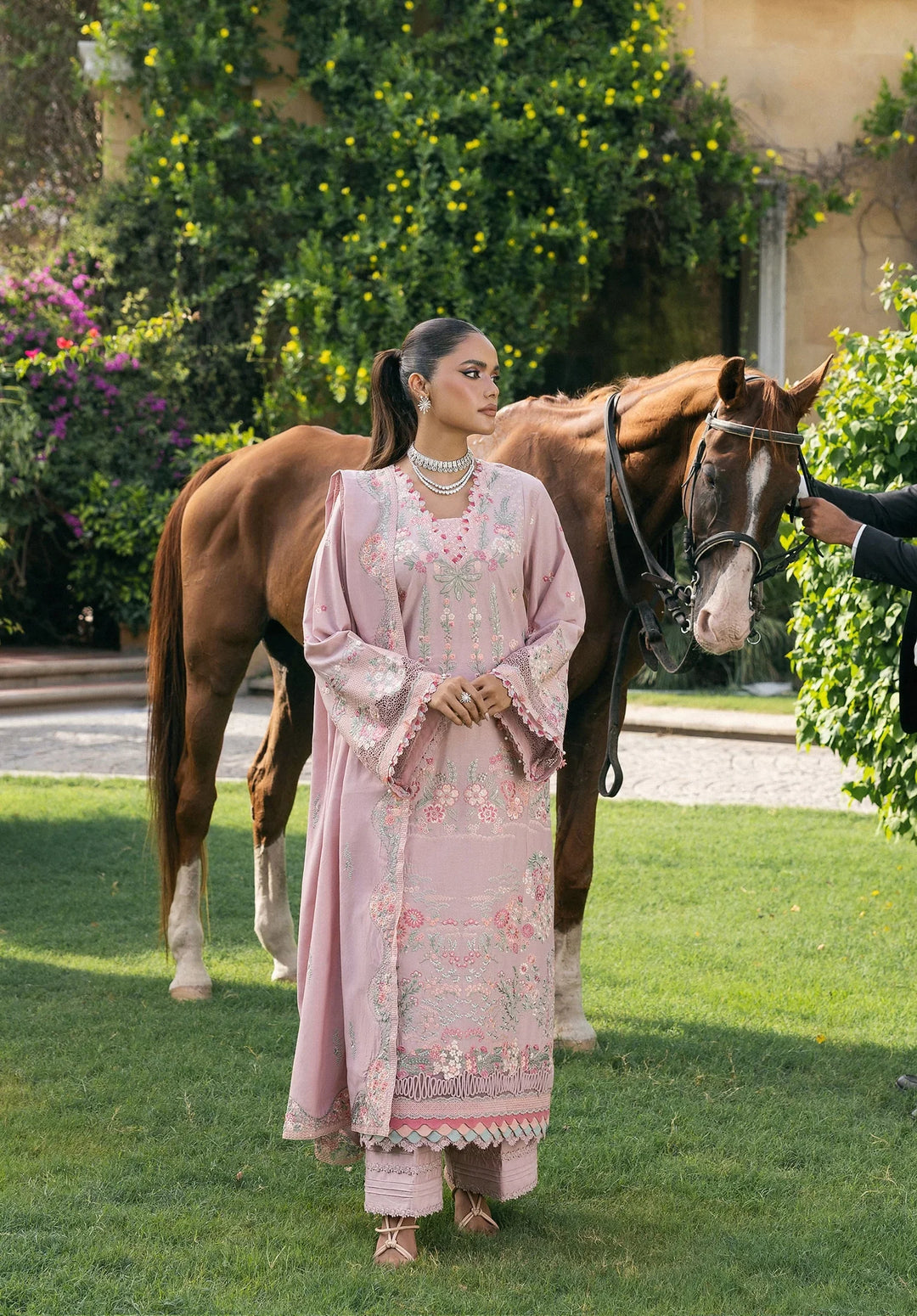 ELAF- Unstitched Luxury Karandi 3 Piece- EWK-7B HUSHPINK