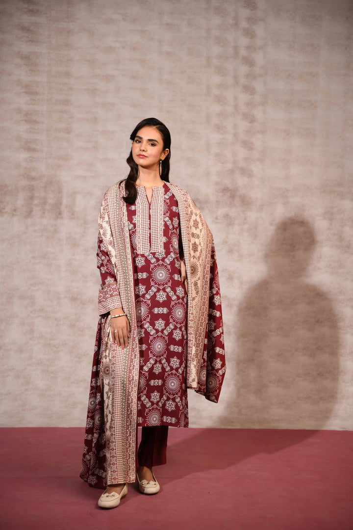 Nishat Linen- 3 Piece - Printed Suit - 42303187-R