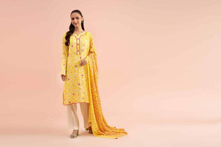 Nishat Linen- 3 Piece - Printed Suit - Linen