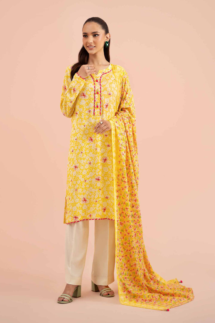 Nishat Linen- 3 Piece - Printed Suit - Linen