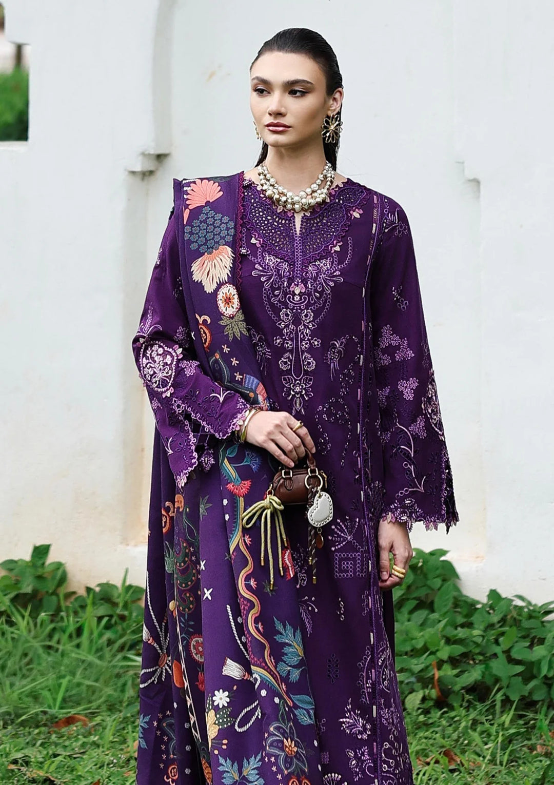 Qalamkar - Qline Luxury Linen Collection - Iris - Unstitched