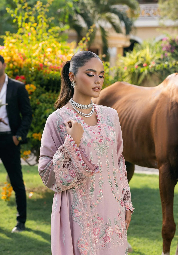 ELAF- Unstitched Luxury Karandi 3 Piece- EWK-7B HUSHPINK