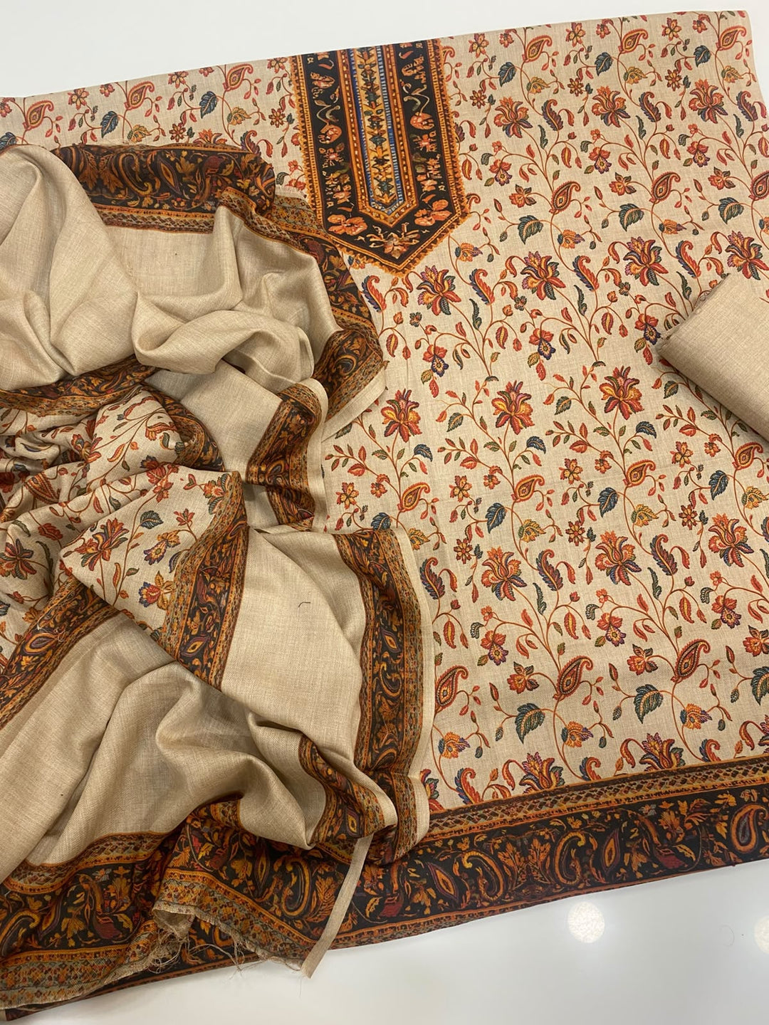 Indian Pashmina Printed- 3 Piece- Unstitched Collection'26