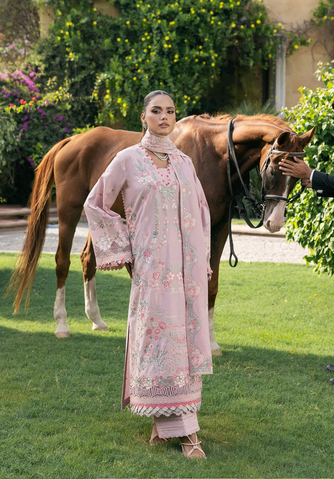 ELAF- Unstitched Luxury Karandi 3 Piece- EWK-7B HUSHPINK