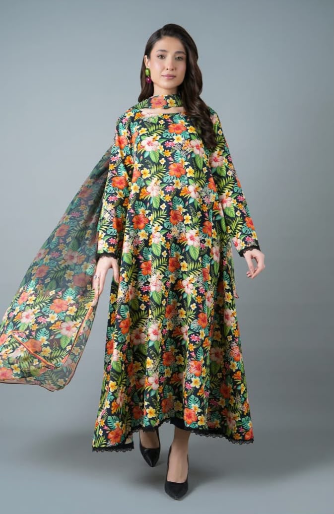 Bareeze- Khaddar Printed Embroidered- 3 Piece