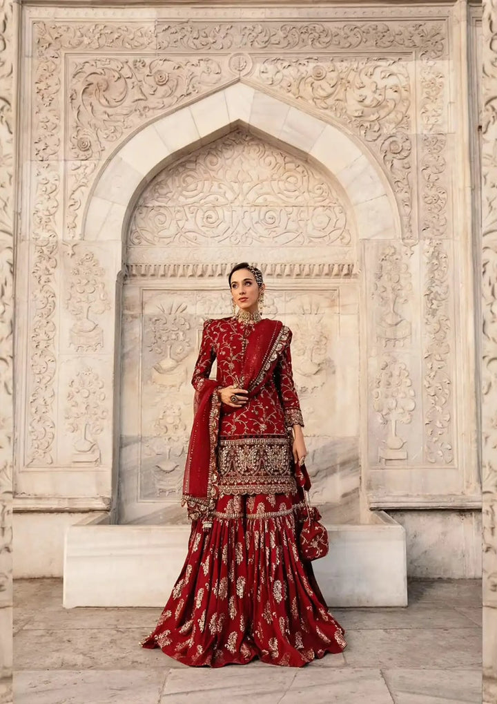 Maria B- Sateen- Embroidered Cotton Satin Unstitched 3Pc Suit