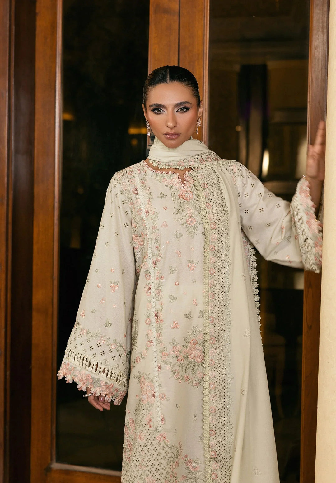 ELAF- Unstitched Luxury Karandi 3 Piece-  EWK-5A PEARLOSA