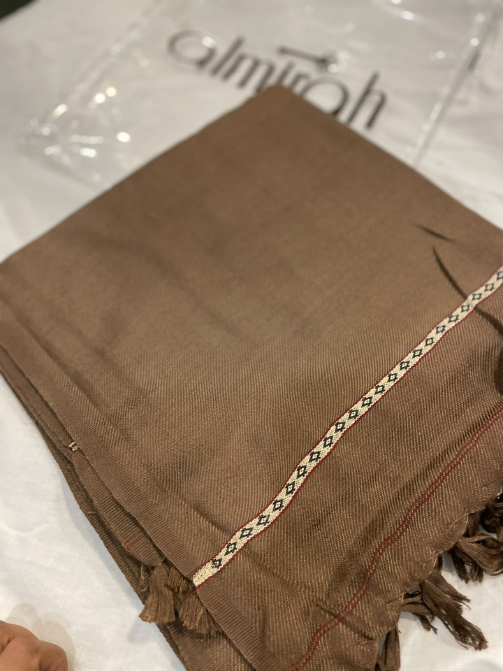 Almirah- Men's Wool Shawl- Brown