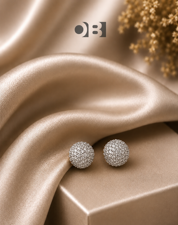 Luna Sparkle Pavé Stud Earrings