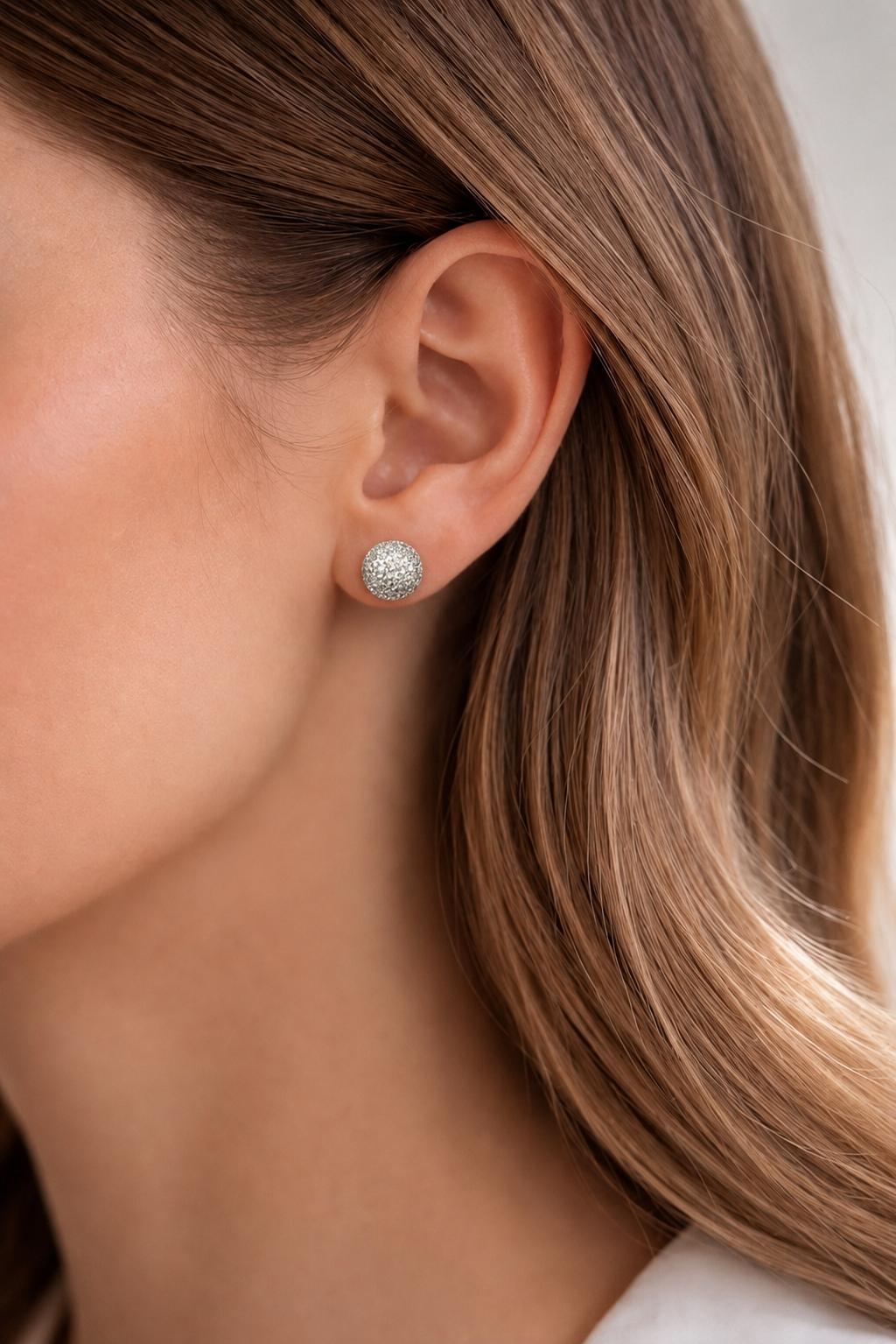 Luna Sparkle Pavé Stud Earrings