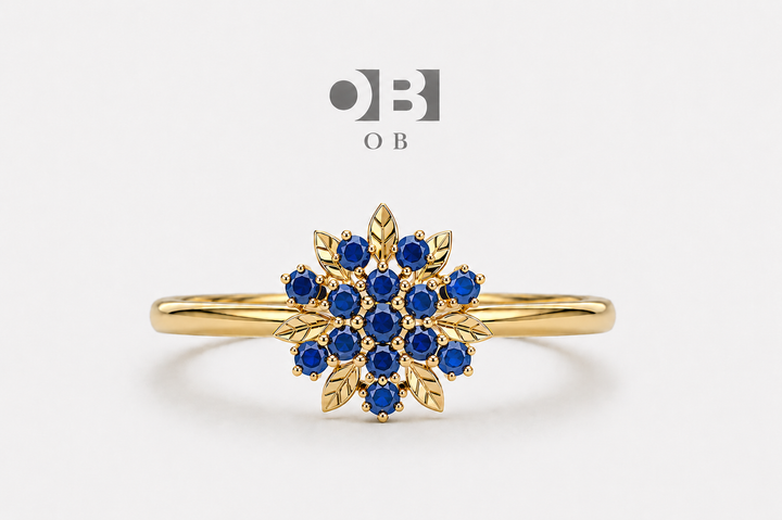 Midnight Blossom Ring