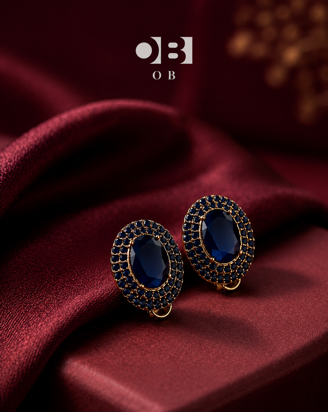 Oval GemStone Stud Earrings- Available in 3 colors