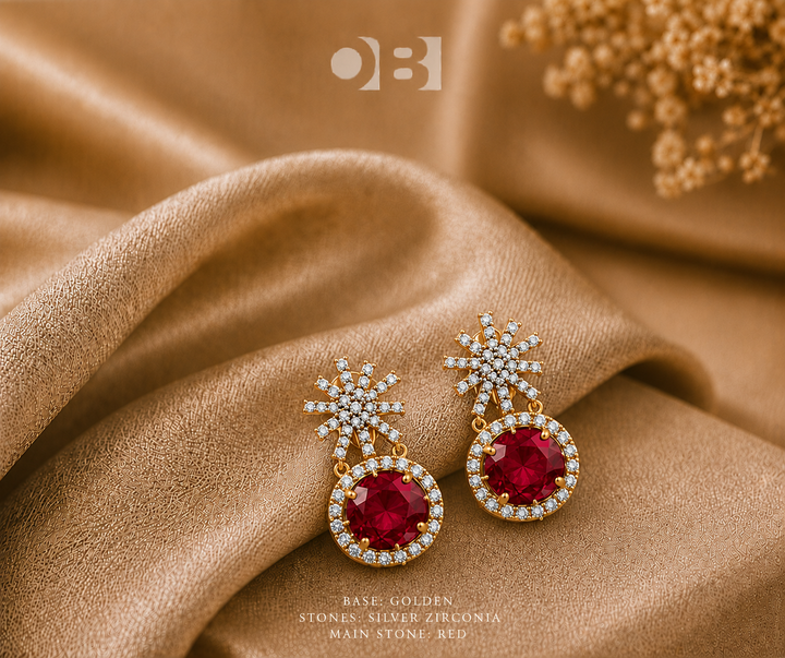 Celestial Emerald Drop Earrings- Available in 3 colors
