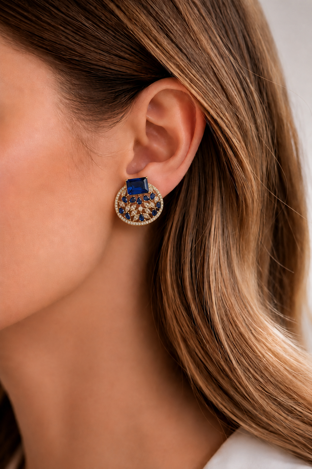 Sapphire Royale Stud Earrings