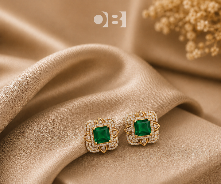 Emerald Royale Stud Earrings