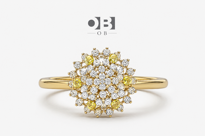 Celeste Bloom Stud Ring