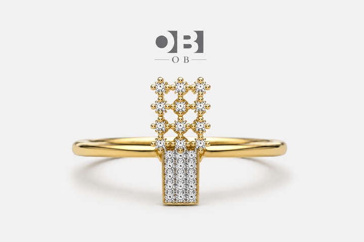 Celeste Crystal Drop Ring