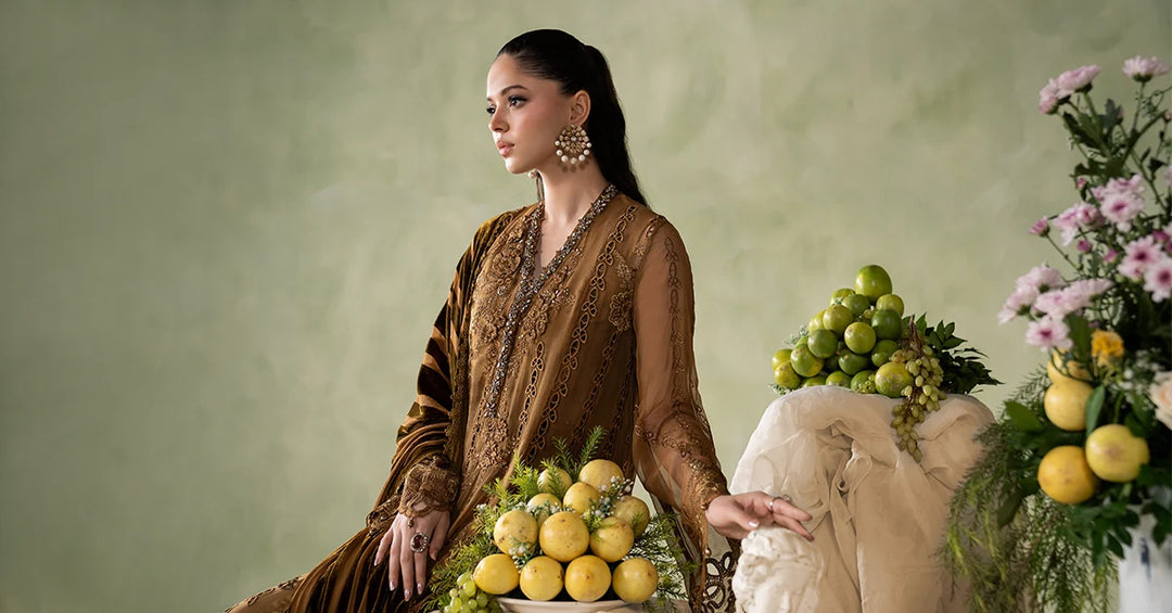 MARIA-B- 3 Piece Embroidered Chiffon Suit
