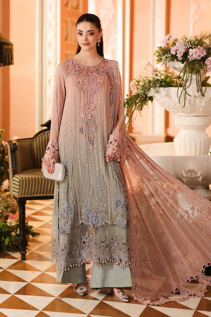 MARIA-B- 3 Piece Embroidered Chiffon Suit
