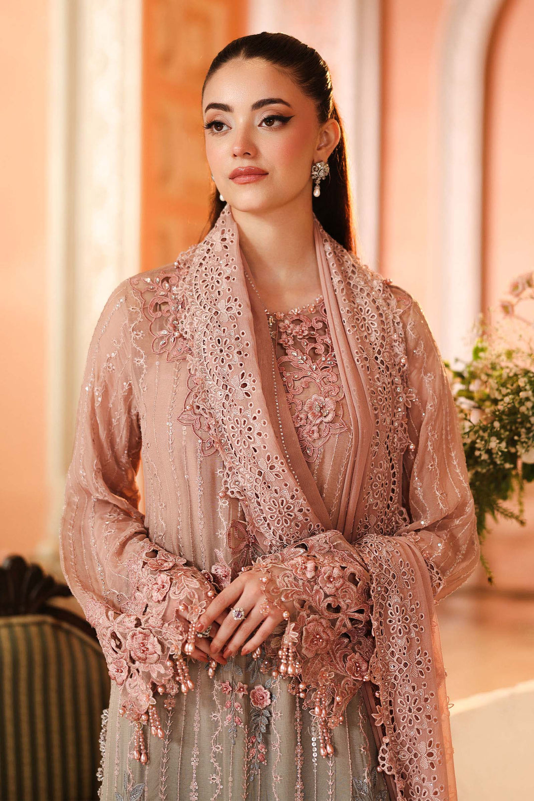 MARIA-B- 3 Piece Embroidered Chiffon Suit
