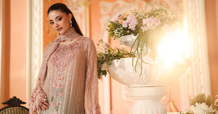 MARIA-B- 3 Piece Embroidered Chiffon Suit