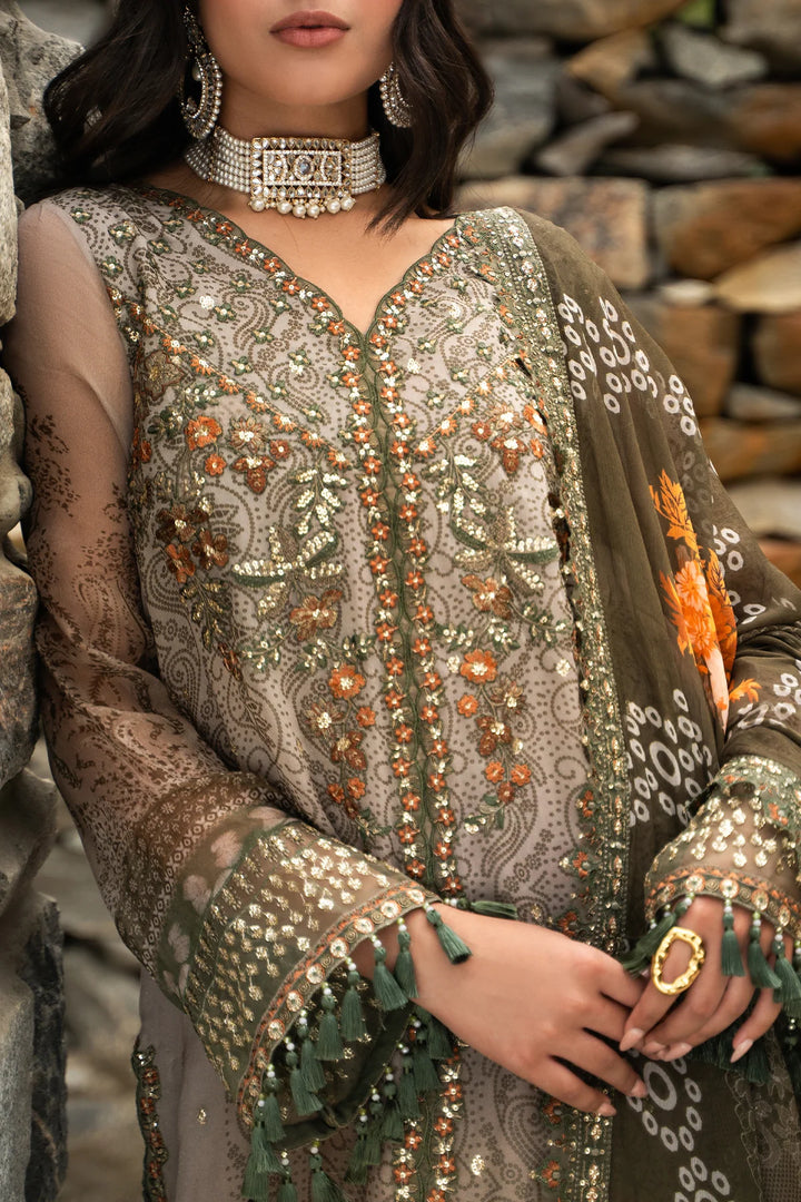Charizma- 3-PC Unstitched Embroidered Chiffon Collection VSLW6-13