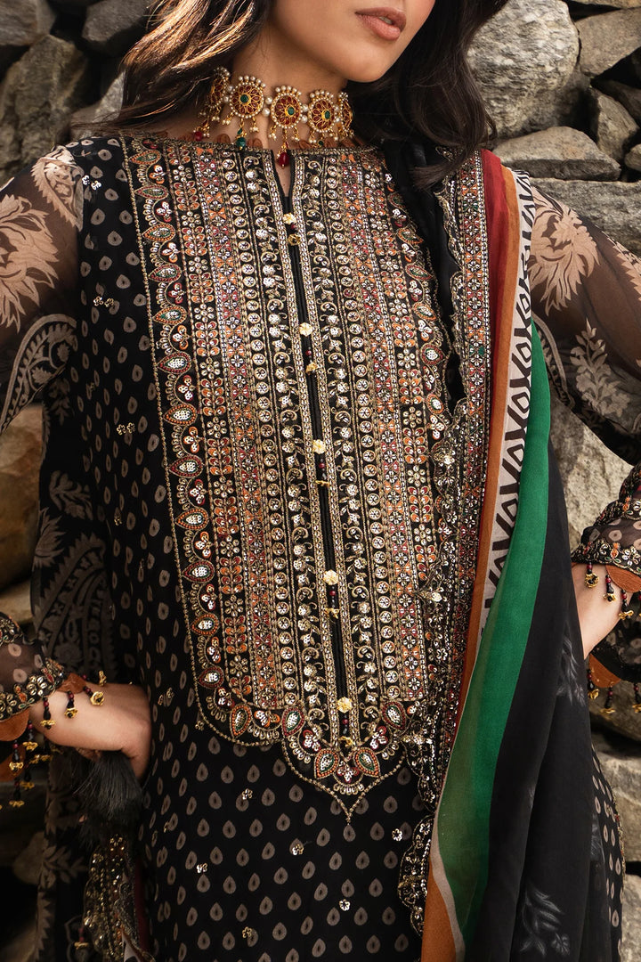 Charizma- 3-PC Unstitched Embroidered Chiffon Collection VSLW6-15