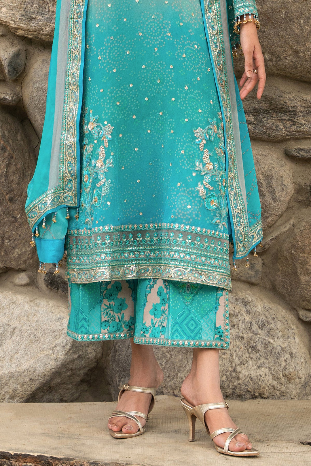 Charizma- 3-PC Unstitched Embroidered Chiffon Collection VSLW6-17