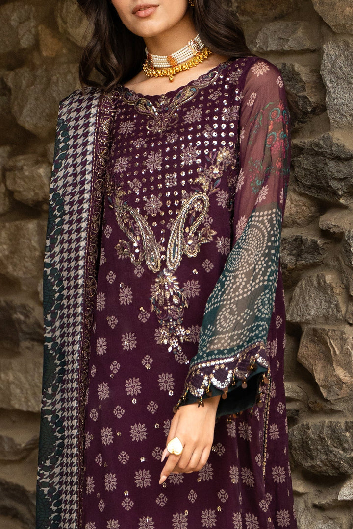 Charizma- 3-PC Unstitched Embroidered Chiffon Collection VSLW6-12