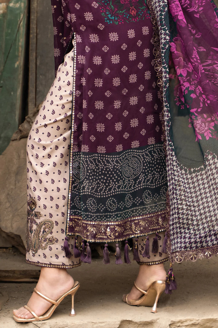 Charizma- 3-PC Unstitched Embroidered Chiffon Collection VSLW6-12