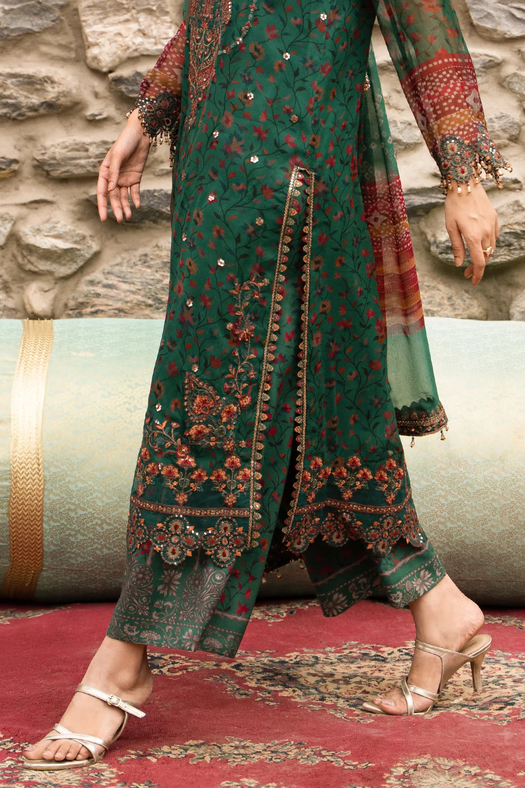 Charizma- 3-PC Unstitched Embroidered Chiffon Collection VSLW6-14