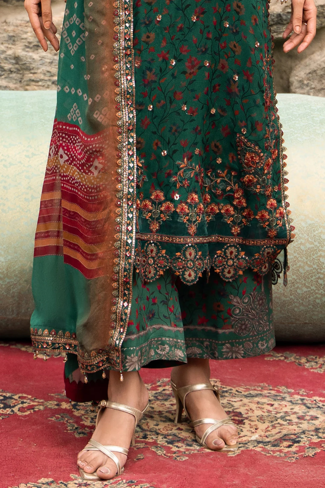 Charizma- 3-PC Unstitched Embroidered Chiffon Collection VSLW6-14