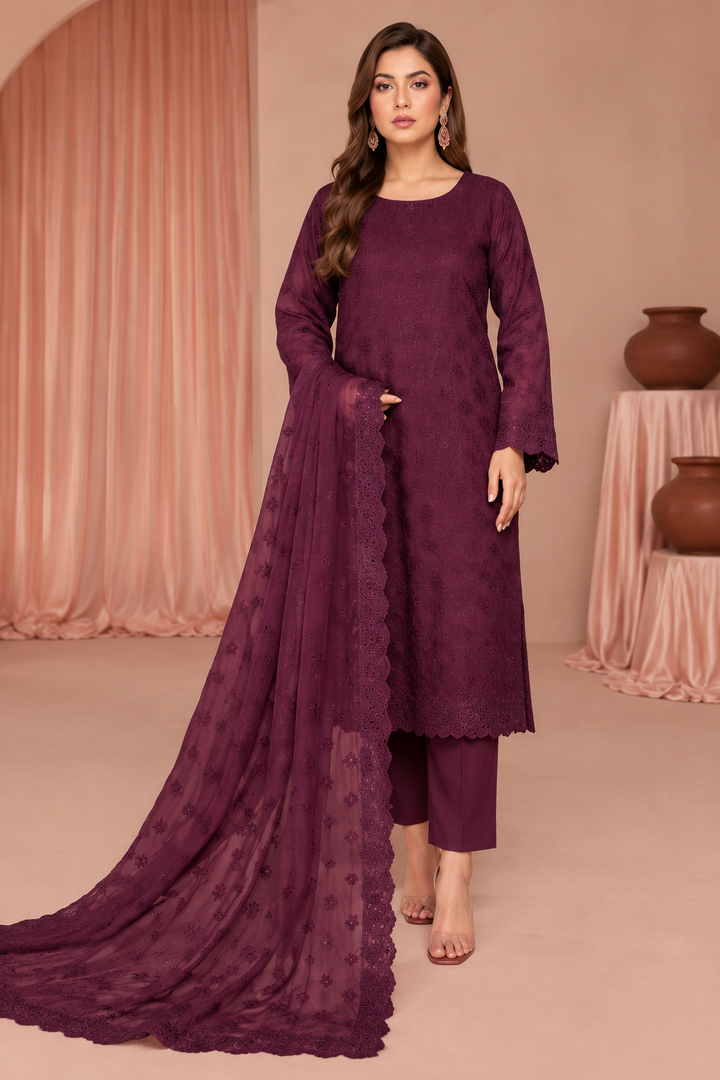 RANGRANI by Zeeshan Arts- Unstitched Karandi 3 Piece