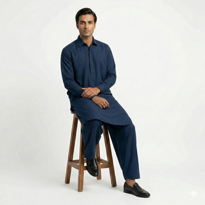 Mohtaram x Khan's SHANDUR - Graphite Blue