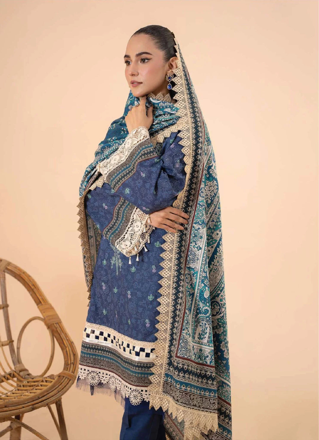 Mausummery Unstitched Khaddar Collection 3pc | IRIS
