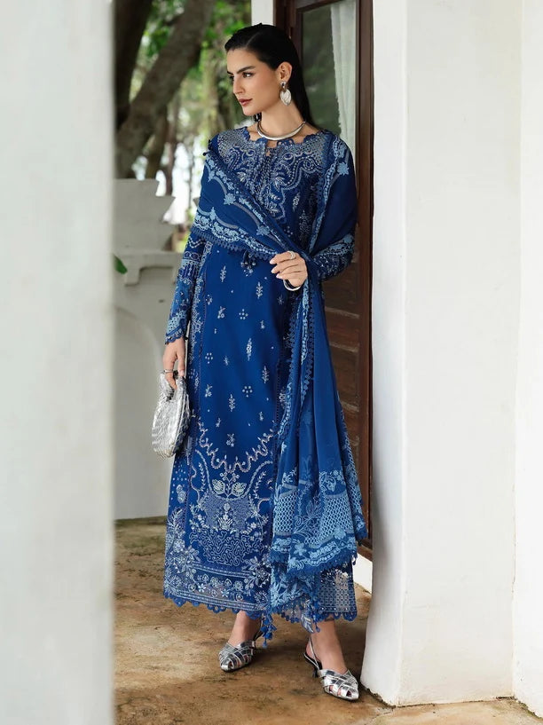 Qalamkar - Qline Luxury Linen Collection - Eclipse - Unstitched