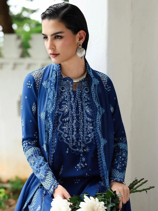 Qalamkar - Qline Luxury Linen Collection - Eclipse - Unstitched