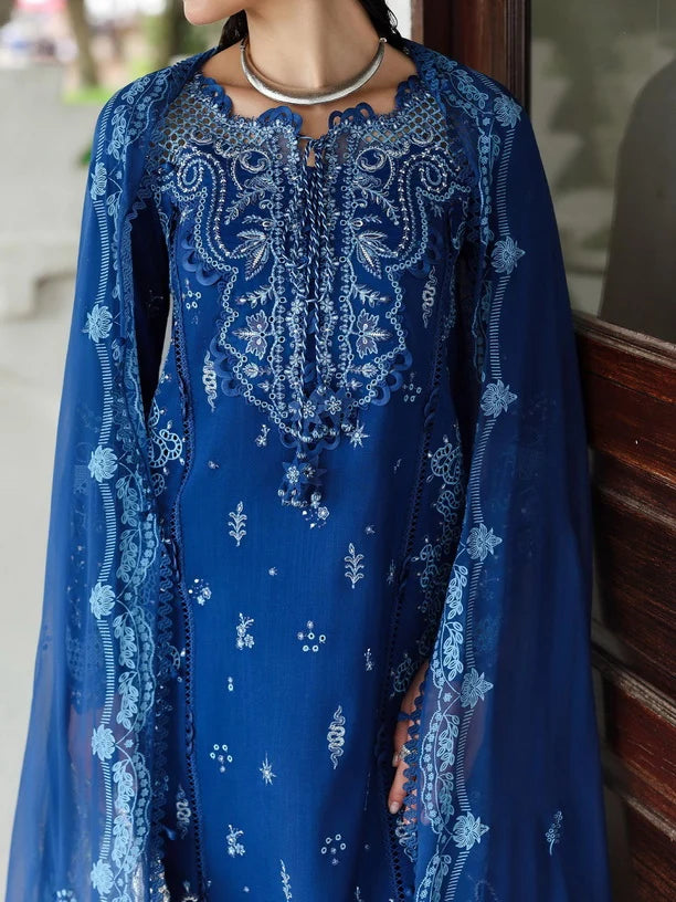 Qalamkar - Qline Luxury Linen Collection - Eclipse - Unstitched