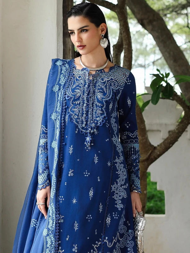 Qalamkar - Qline Luxury Linen Collection - Eclipse - Unstitched
