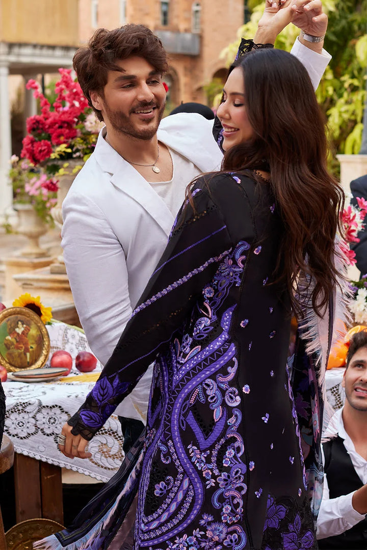 Mushq Te Amo Embroidered Lawn Unstitched 3Pc Suit-  Sardinia Splendor