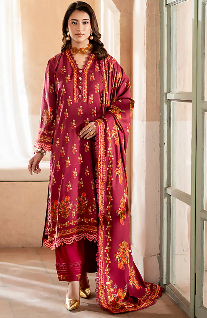 Mausummery Printed Linen Winter Unstitched – Azalea