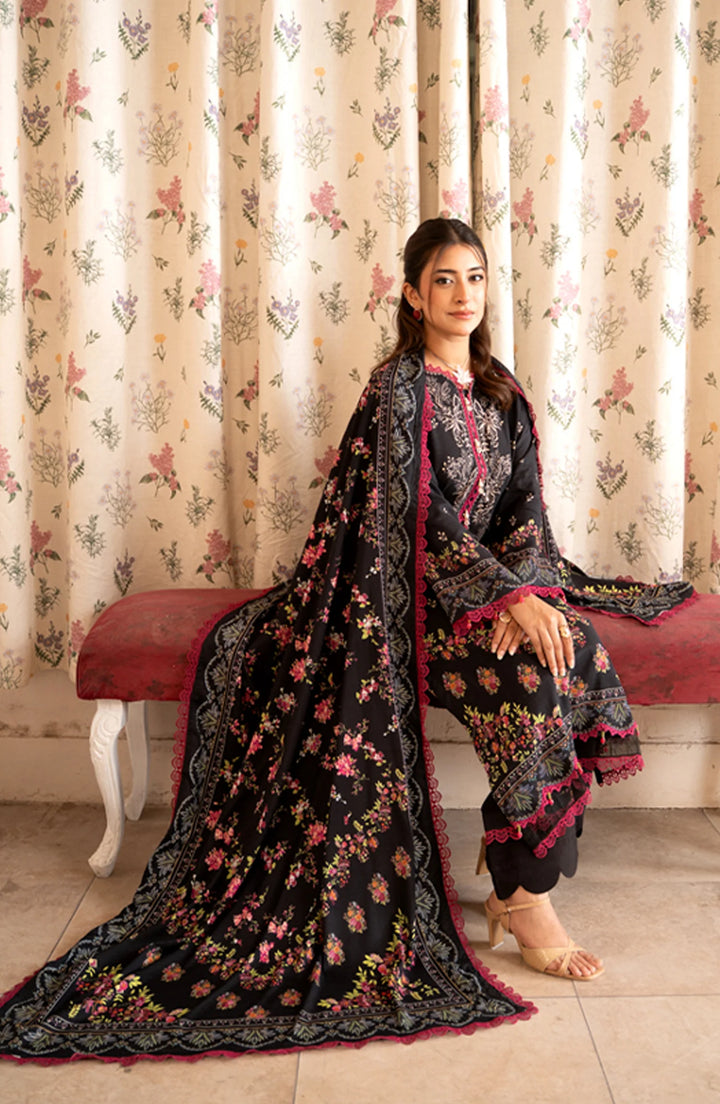 Mausummery Printed Linen Winter Unstitched – Begonia