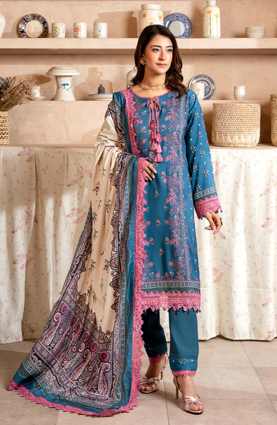 Mausummery Printed Linen Winter Unstitched – Blossom