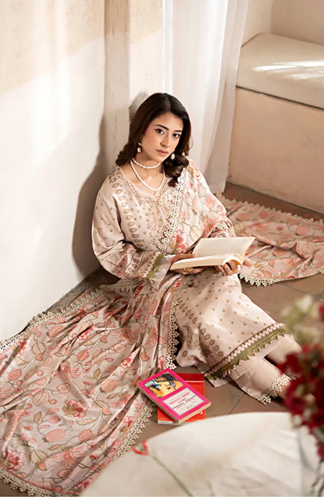 Mausummery Printed Linen Winter Unstitched – Lily