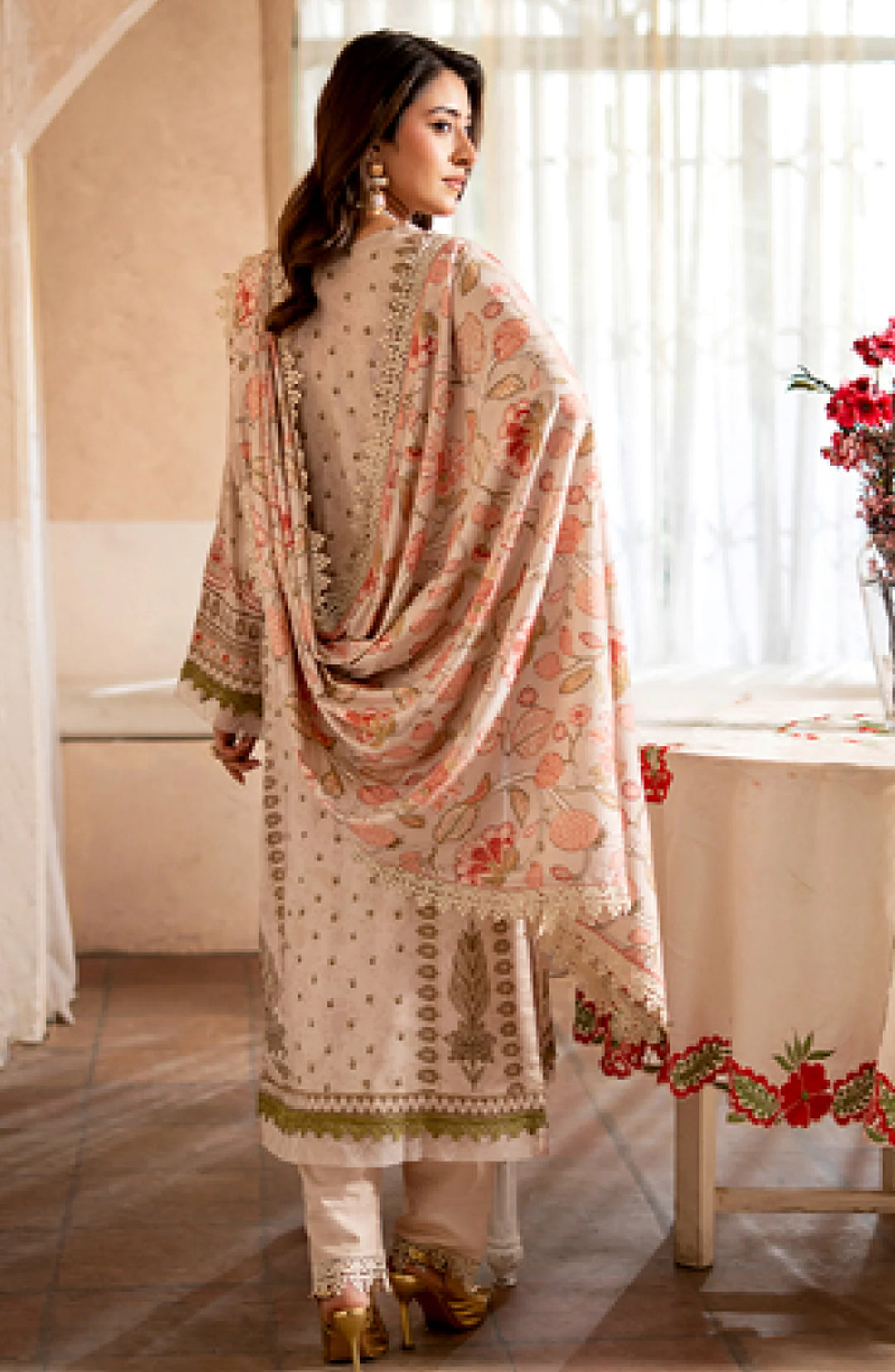 Mausummery Printed Linen Winter Unstitched – Lily