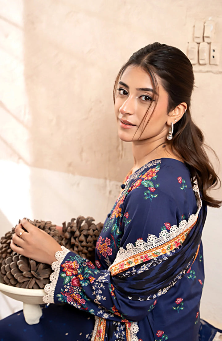 Mausummery Printed Linen Winter Unstitched – Begonia